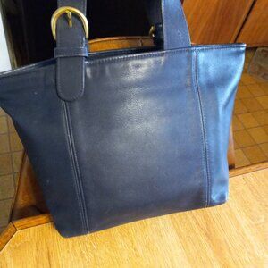 VTG COACH Waverly Dark Navy Leather Bag Handbag Purse # 4133 mde in Costa Rica